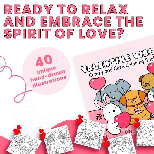 Valentine Vibes Printable Coloring Pages